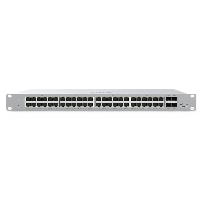 Switch 48 Puertos Cisco Meraki 48 X 10/100/1000base-t Ethernet Rj45 4 X 1g Sfp Uplink (obligatorio Licencia Se Cotiza Por Separado)
