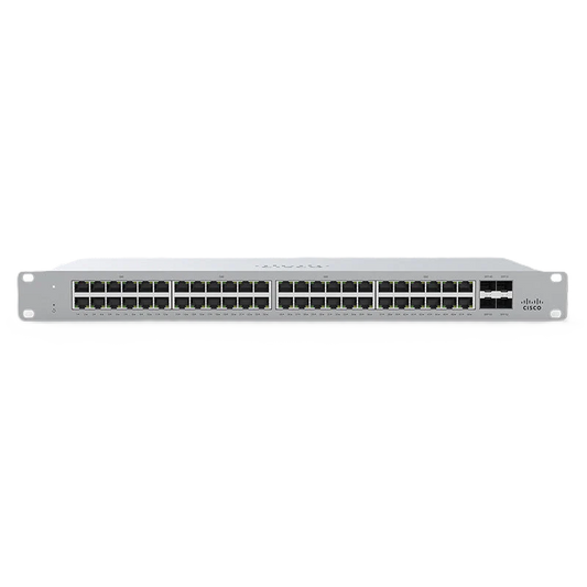 Switch 48 Puertos Cisco Meraki 48 X 10/100/1000base-t Ethernet Rj45 4 X 1g Sfp Uplink (obligatorio Licencia Se Cotiza Por Separado)