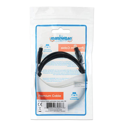 Cable Audio,manhattan,356077, Toslink M-m 2.0m Negro