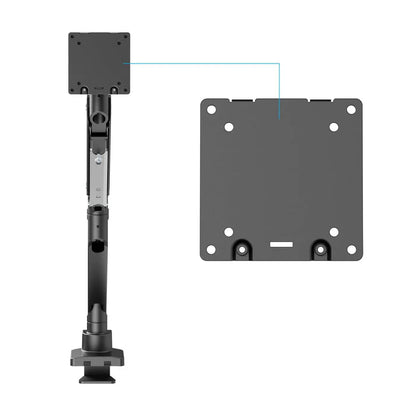 Soportes/manhattan/462594/soporte De Aluminio Con Pistón De Gas Y Puertos Usb Para Un Monitor De 17 A 57