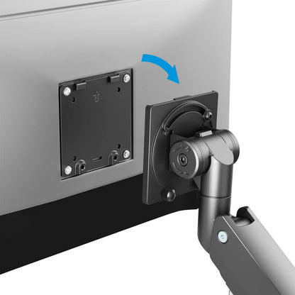 Soportes/manhattan/462594/soporte De Aluminio Con Pistón De Gas Y Puertos Usb Para Un Monitor De 17 A 57