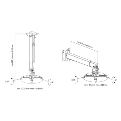 Soportes/manhattan/461207/soporte Universal De Proyector Para Muro O Techo