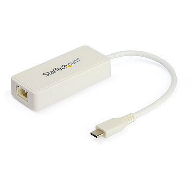 Adaptador De Red Ethernet Usb-c  Con Puerto Usb A - Adaptador De Red Nic Ethernet Rj45 Usb Tipo C Usb 3.0/usb 3.1 Blanco - Startech.com Mod. Us1gc301auw