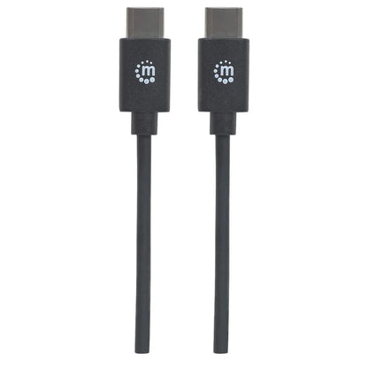 Cable Usb,manhattan,354882,-c V2.0, C-c 3m Negro  60w, 480mb