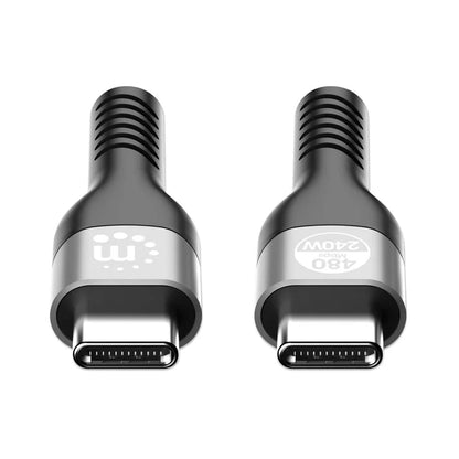 Cable Usb-c,manhattan,356367, 2 M , Usb2.0 240 W / Pd 3.1, Tipo-c Epr (extended Power Range)