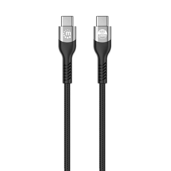 Cable Usb-c,manhattan,356367, 2 M , Usb2.0 240 W / Pd 3.1, Tipo-c Epr (extended Power Range)