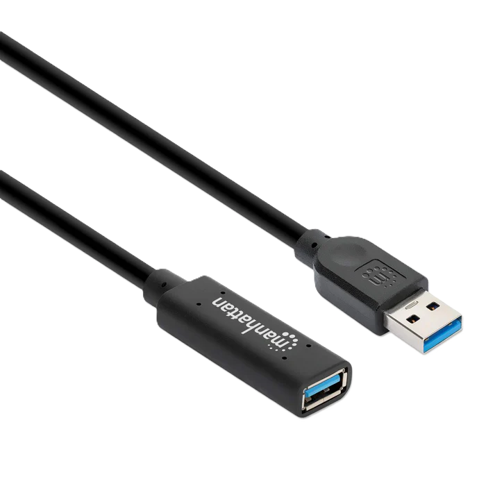 Cable Usb ExtensiÓn, Manhattan,153737,v3.0 Ext. Activa  5.0m Negro