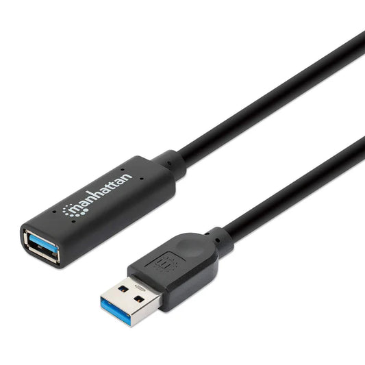 Cable Usb Extensión, Manhattan,1537517,v3.2 Ext. Activa  10.0m Negro