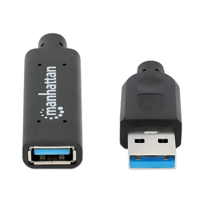 Cable Usb Extensión, Manhattan,1537517,v3.2 Ext. Activa  10.0m Negro