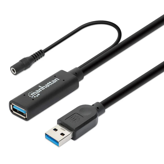 Cable Usb Extension, Manhattan,153768,v3.2 Ext. Activa  15.0m Negro