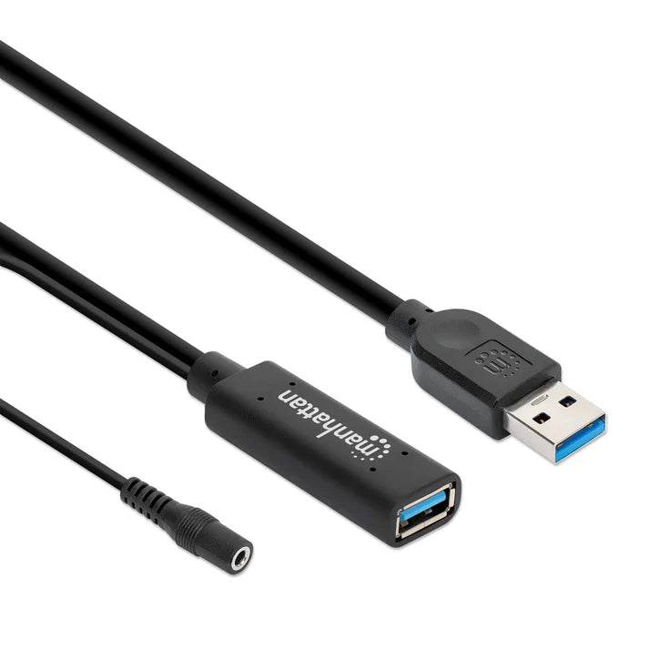 Cable Usb Extension, Manhattan,153768,v3.2 Ext. Activa  15.0m Negro