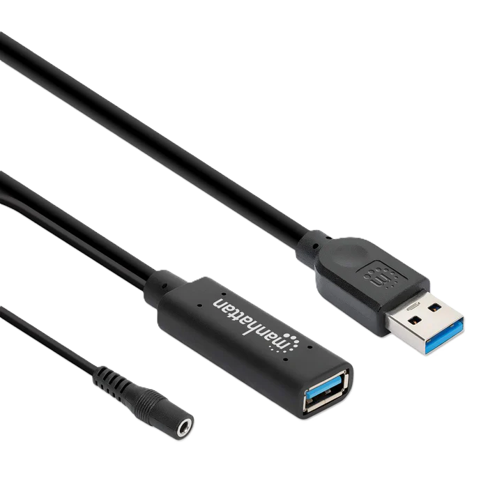 Cable Usb Extension, Manhattan,153768,v3.2 Ext. Activa  15.0m Negro