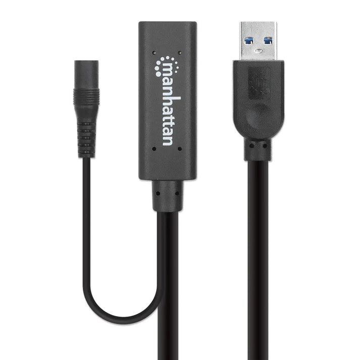 Cable Usb Extension, Manhattan,153768,v3.2 Ext. Activa  15.0m Negro