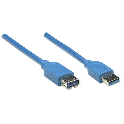 Cable Usb,manhattan,322379, V3.0 Ext. 2.0m Azul