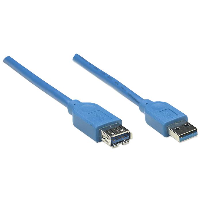 Cable Usb,manhattan,322379, V3.0 Ext. 2.0m Azul