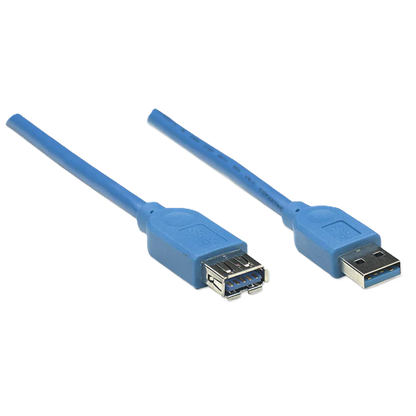 Cable Usb,manhattan,322379, V3.0 Ext. 2.0m Azul