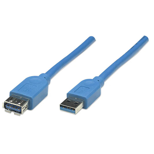 Cable Usb,manhattan,322447, V3.2 Ext. Tipo A  3.0m Azul, 5 G