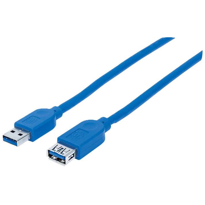 Cable Usb,manhattan,325394, V3.2 Ext. Tipo A  1.0m Azul, 5gbps