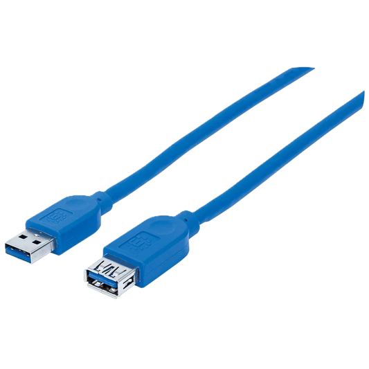Cable Usb,manhattan,325394, V3.2 Ext. Tipo A  1.0m Azul, 5gbps
