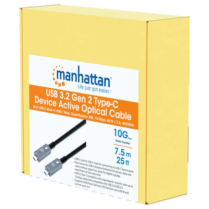 Cables/manhattan/356442/cable Usb-c V3.2, Cc, 7,5 M, 10 Gbps, 60 W