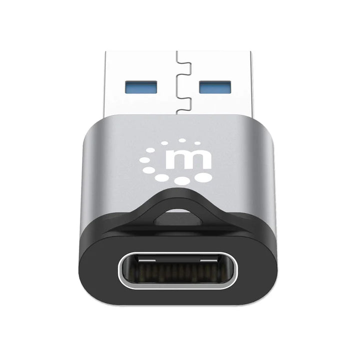 Adaptador,manhattan,356305, Usb-c V3.2 Gen1, Am-ch, 5gbps 3a, Aluminio Gris Espacial/negro