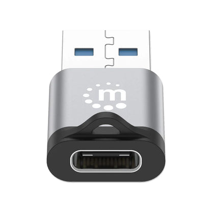 Adaptador,manhattan,356305, Usb-c V3.2 Gen1, Am-ch, 5gbps 3a, Aluminio Gris Espacial/negro