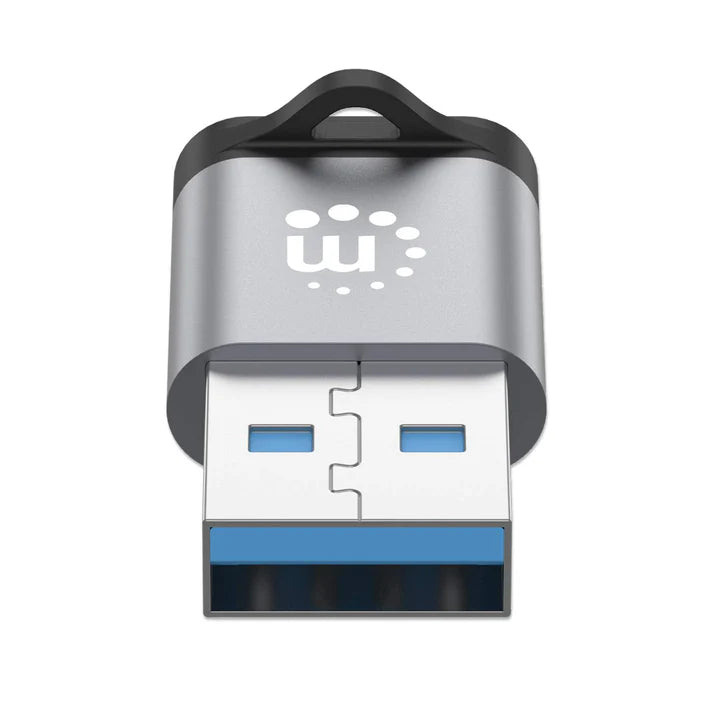 Adaptador,manhattan,356305, Usb-c V3.2 Gen1, Am-ch, 5gbps 3a, Aluminio Gris Espacial/negro