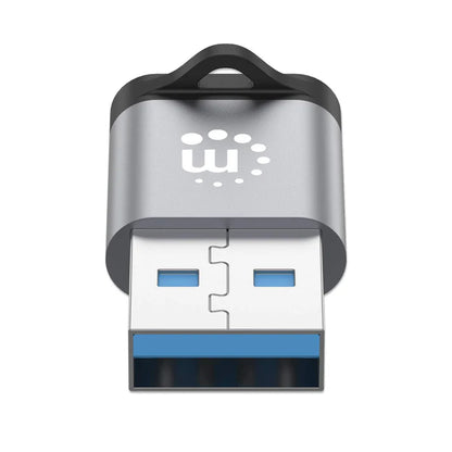 Adaptador,manhattan,356305, Usb-c V3.2 Gen1, Am-ch, 5gbps 3a, Aluminio Gris Espacial/negro