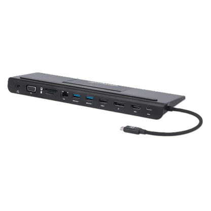 Docking Usb,manhattan,153478,-c 11 Ptos, Hdmi/dp/vga, Usb-c Pd/2xusbv3.2/usbv2.0, Red/audio/sd/micro Sd