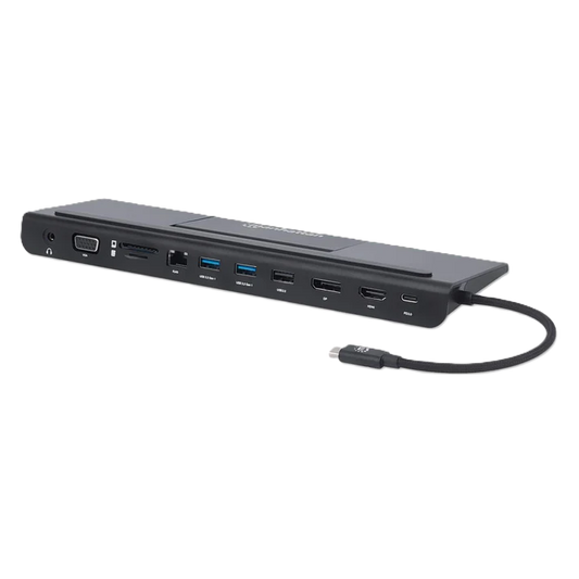Docking Usb,manhattan,153478,-c 11 Ptos, Hdmi/dp/vga, Usb-c Pd/2xusbv3.2/usbv2.0, Red/audio/sd/micro Sd