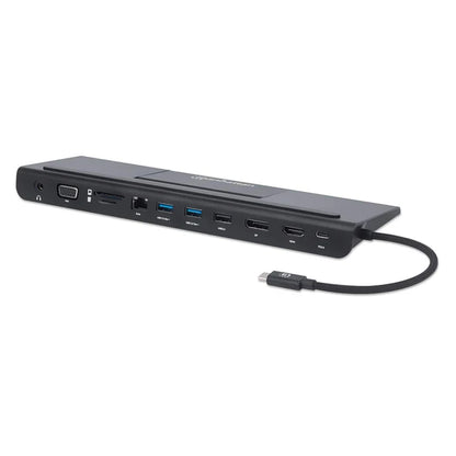 Docking Usb,manhattan,153478,-c 11 Ptos, Hdmi/dp/vga, Usb-c Pd/2xusbv3.2/usbv2.0, Red/audio/sd/micro Sd