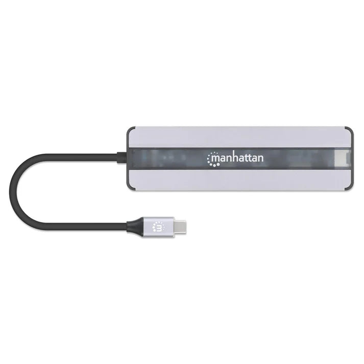 Docking Usb, Manhattan, 153928, -c  7 Ptos, Hdmi, Red, Usb-c Pd/2xusbv3.2, Sd/micro Sd