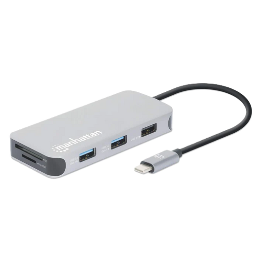 Docking Usb,manhattan,130615,-c  8 Ptos, Hdmi, Usb-c Pd/2xusbv3.2/usbv2.0, Red,sd/micro Sdd