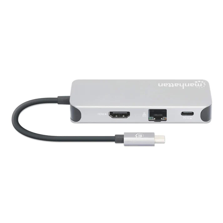 Docking Usb,manhattan,130615,-c  8 Ptos, Hdmi, Usb-c Pd/2xusbv3.2/usbv2.0, Red,sd/micro Sdd