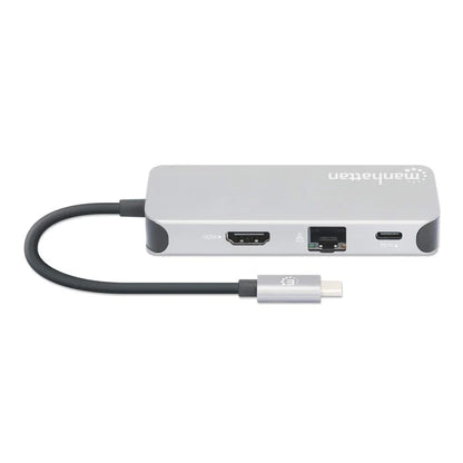 Docking Usb,manhattan,130615,-c  8 Ptos, Hdmi, Usb-c Pd/2xusbv3.2/usbv2.0, Red,sd/micro Sdd