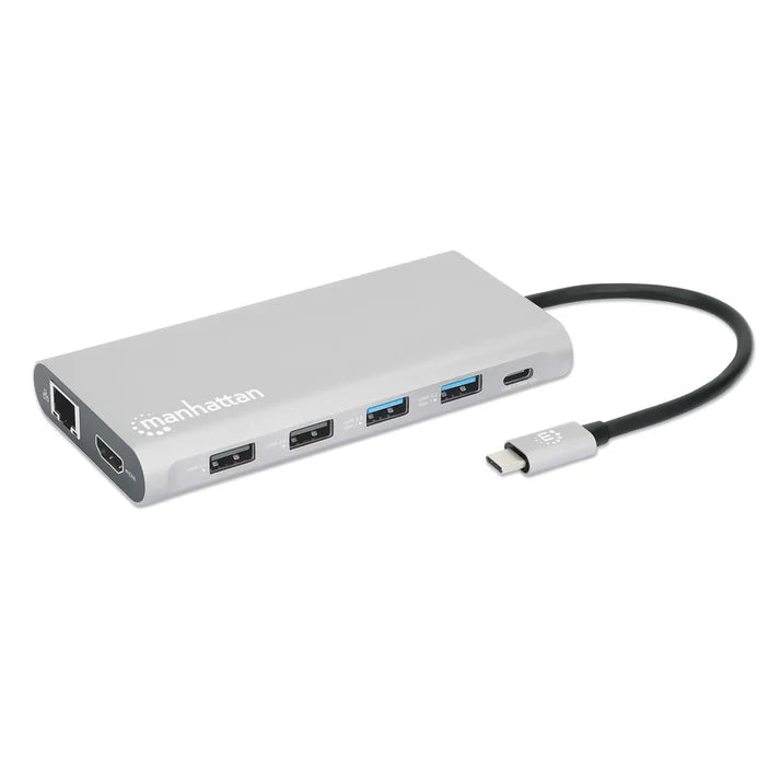 Docking Usb,manhattan,130660,-c 12 Ptos, Hdmix3, Usb-c Pd/usb-c/2xusbv3.2/2xusbv2.0, Red/sd/micro Sd