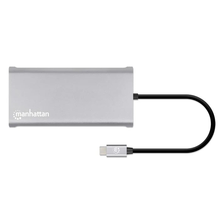 Docking Usb,manhattan,130660,-c 12 Ptos, Hdmix3, Usb-c Pd/usb-c/2xusbv3.2/2xusbv2.0, Red/sd/micro Sd
