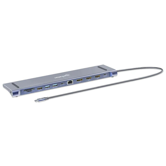 Docking/manhattan/190305/estaciÓn De Carga / Hub Multipuerto Usb-c Pd 12 En 1 Para Tres Pantallas 4k