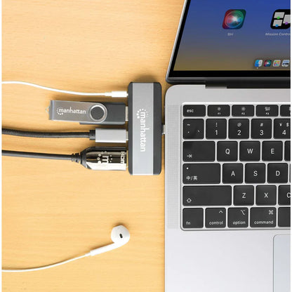 Docking/manhattan/190404/docking Station Usb-c 4 En 1 Adaptador PortÁtil