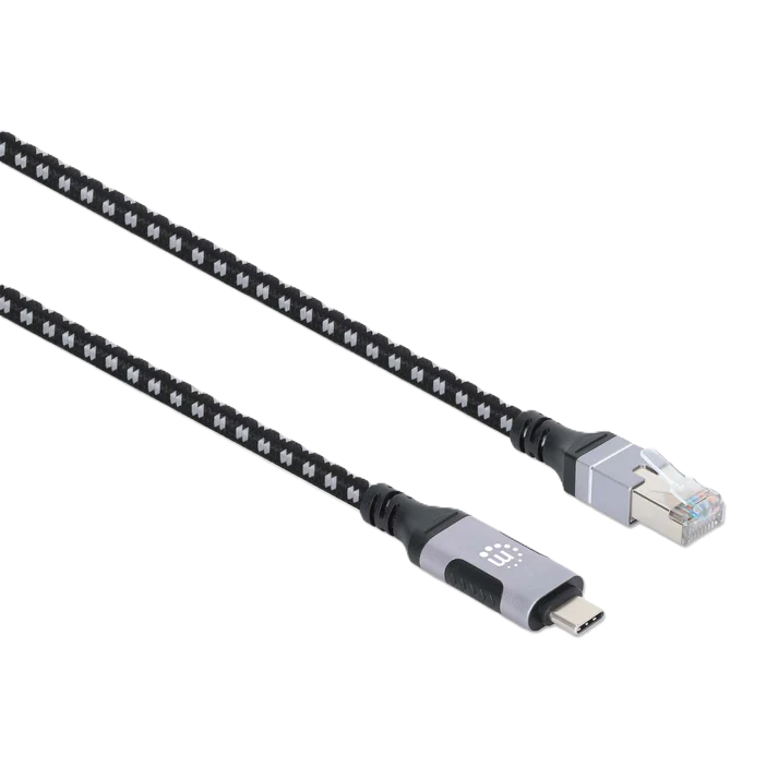 Cables/manhattan/394826/cable Usb-c V3.2 A Rj45 2m 5 Gbps Cat6 1 Gbps