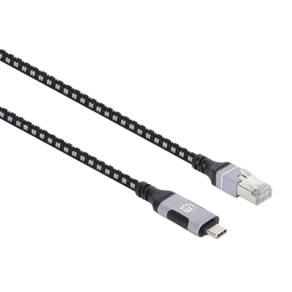 Cables/manhattan/394826/cable Usb-c V3.2 A Rj45 2m 5 Gbps Cat6 1 Gbps
