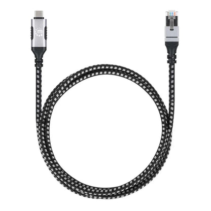 Cables/manhattan/394826/cable Usb-c V3.2 A Rj45 2m 5 Gbps Cat6 1 Gbps