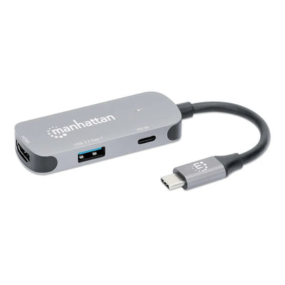 Docking Usb,manhattan,130707,-c 3 Ptos, Hdmi/usb-a/usb-c Pd