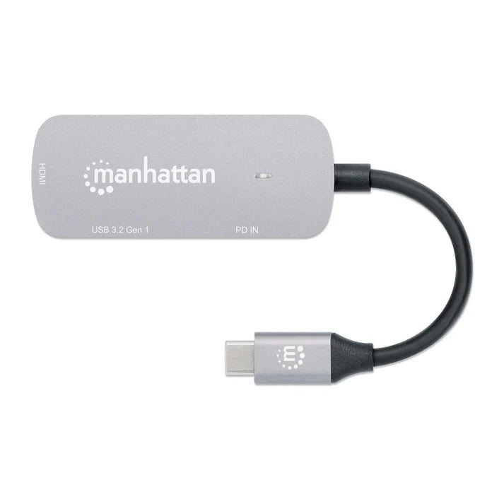 Docking Usb,manhattan,130707,-c 3 Ptos, Hdmi/usb-a/usb-c Pd