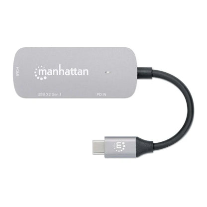 Docking Usb,manhattan,130707,-c 3 Ptos, Hdmi/usb-a/usb-c Pd