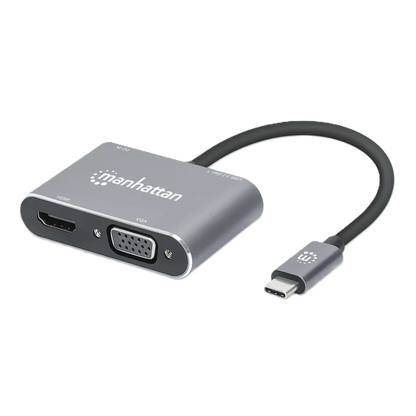 Docking Usb,manhattan,130691,-c  4 Ptos, Hdmi/vga, Usb-a/usb-c Pd
