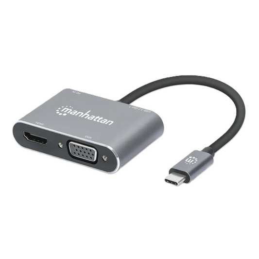 Docking Usb,manhattan,130691,-c  4 Ptos, Hdmi/vga, Usb-a/usb-c Pd