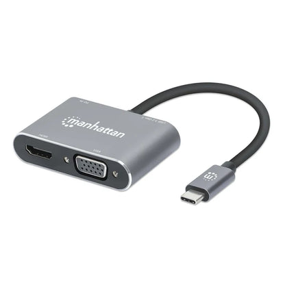 Docking Usb,manhattan,130691,-c  4 Ptos, Hdmi/vga, Usb-a/usb-c Pd