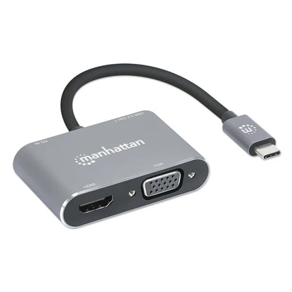 Docking Usb,manhattan,130691,-c  4 Ptos, Hdmi/vga, Usb-a/usb-c Pd