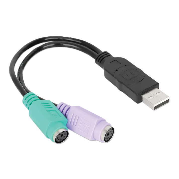 Convertidor Usb,manhattan,179027, A Ps/2 ,2 Puertos Teclado Y Mouse